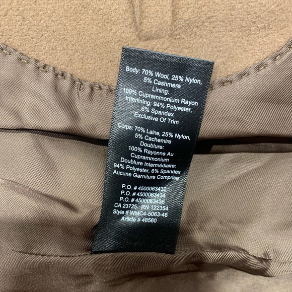 (SOLD) ARITZIA Wilfred Cocoon Coat in Taupe - Small - Picture 5 of 5